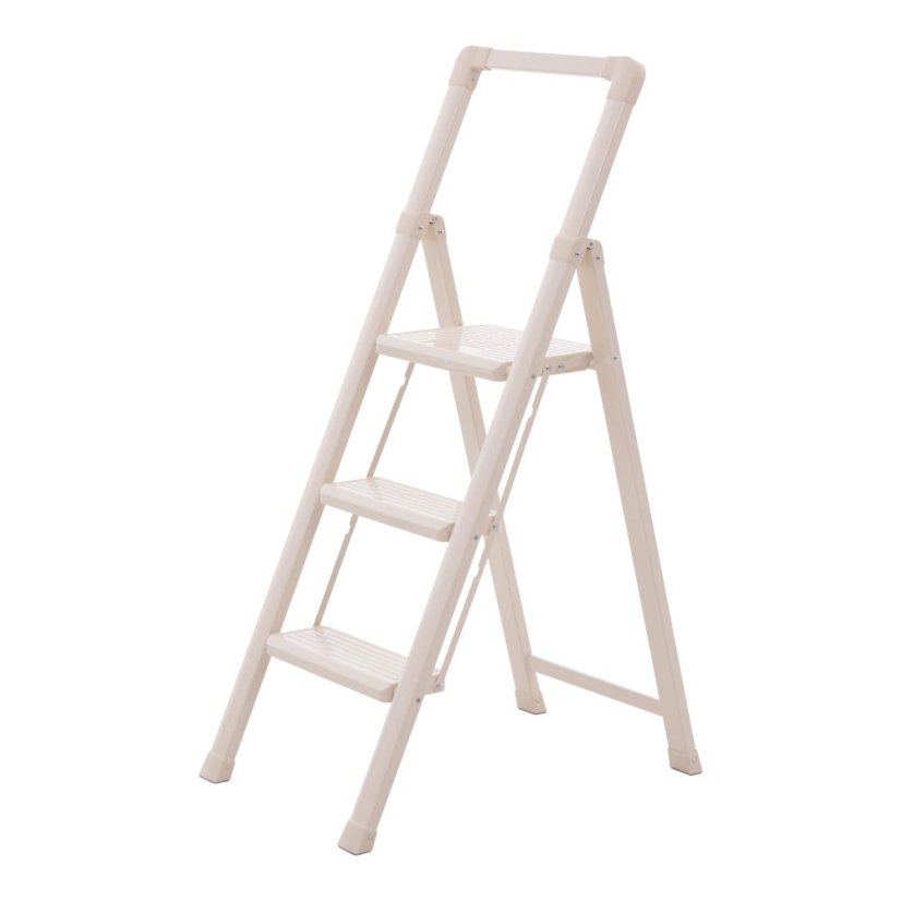 Schodíky jednostranné SLIM 3, krémové, nosnosť 150kg