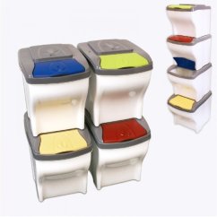 ALDOTRADE Kôš na triedený odpad Poker Set 4x20l