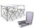 Kempingový skládací set (stôl + 4kreslá) 120x60x70cm