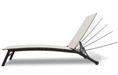 Záhradné ležadlo s kolieskami 195x63x90cm béžovej