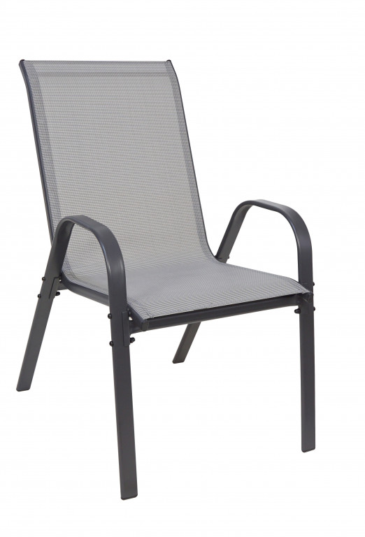 ALDOTRADE Záhradná stolička STELA sivá, set 2ks