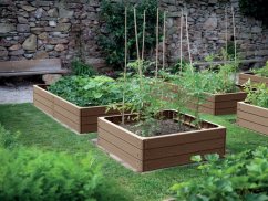 Vyvýšený záhon BASE WOODY rustikálny tehlový 149,2 cm