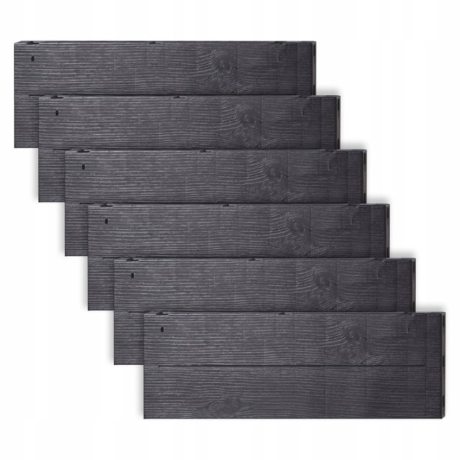 Vyvýšený záhon hnedý 6 dielov 61x21cm