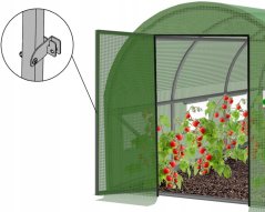 Záhradný fóliovník s pevnými dverami, 4x2,5x2m