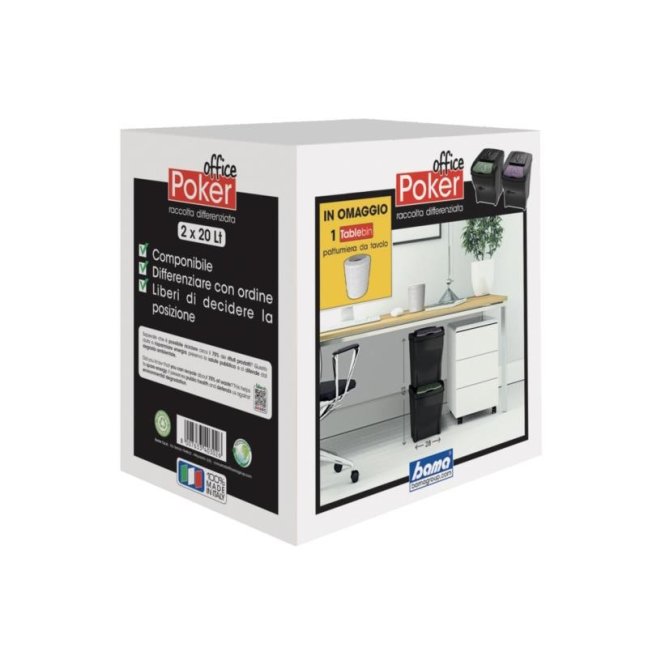 Kôš na triedený odpad Poker Office set 2x20l