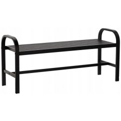 Záhradná lavica GARDINEO čierna, 126x42x55cm