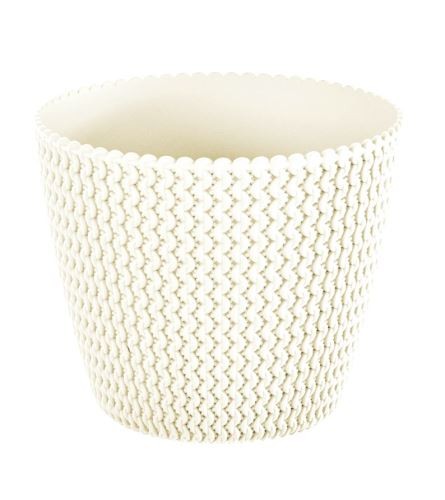 Kvetináč okrúhly SPLOFY priemer 26 cm - Názov varianty: Krémová
