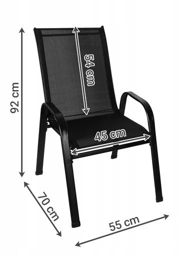 ALDOTRADE Záhradná stolička STELA sivá, set 2ks