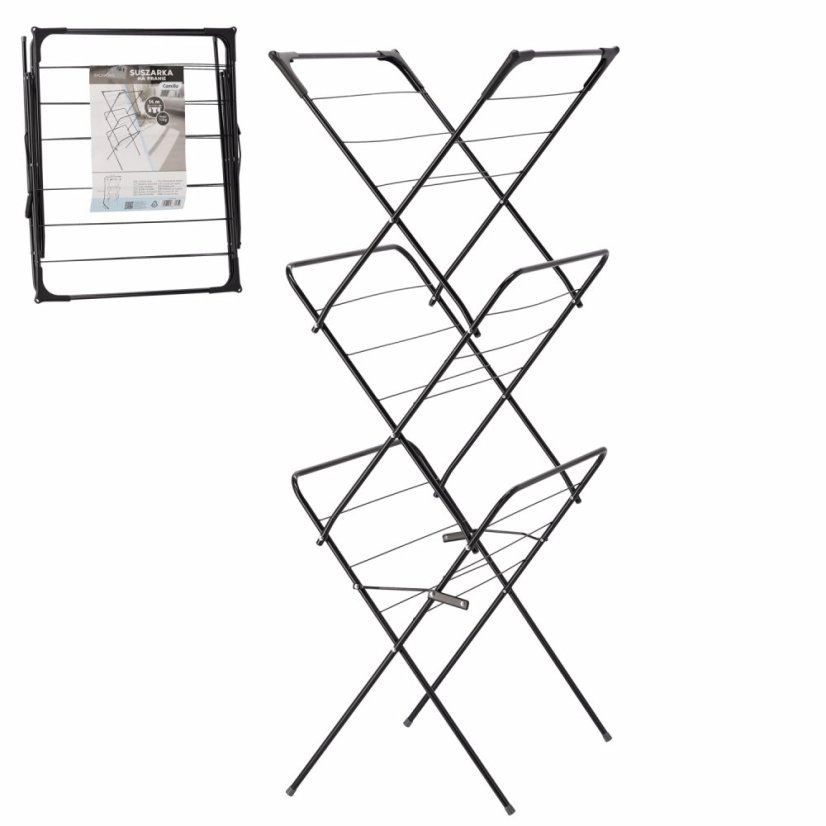 Sušiak na bielizeň CAMILLA čierny