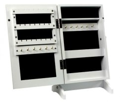 ALDOTRADE Stolný šperkovnica so zrkadlom 21x15x35 cm