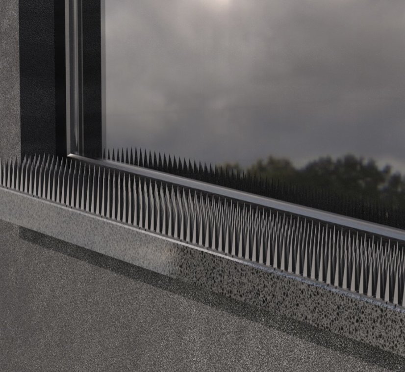 ALDOTRADE Hroty ochranné proti holubom PE 4,5x44,5cm - Názov varianty: Bielá