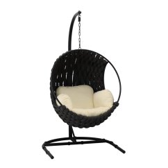 Závesné kreslo TABANI čierne