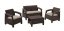 Keter záhradný set Corfu hnedá (2x kreslo + 1xstolík + 1x sofa)