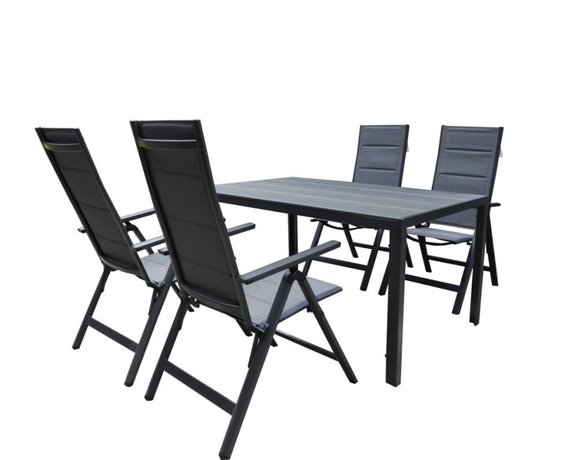 Záhradné hliníkové polohovateľné kreslo Haggen