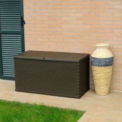 ALDOTRADE zahradní úložný box RATTAN 420l hnědý