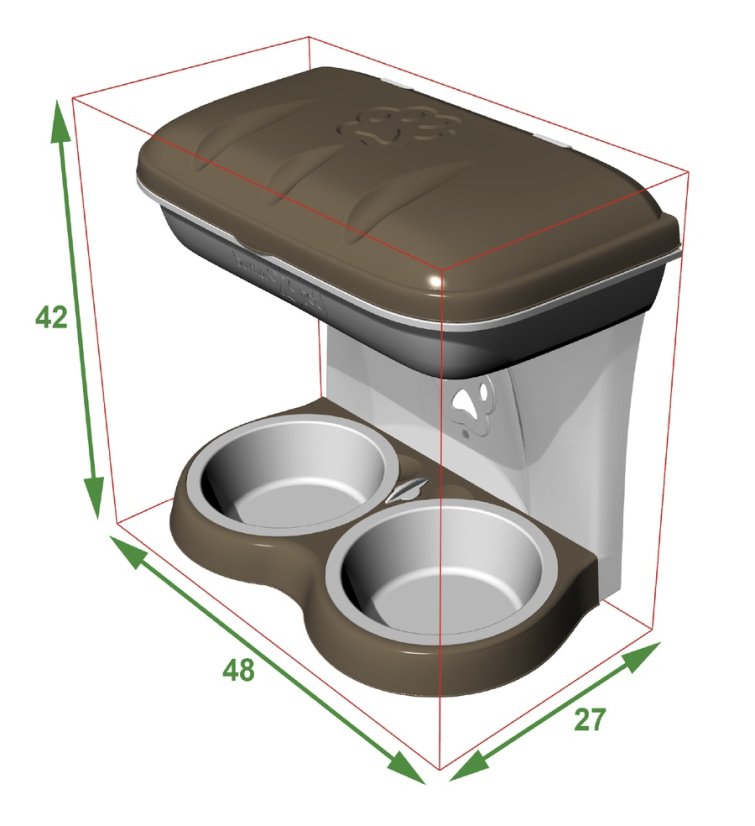 ALDOTRADE Nástenný držiak misiek pre maznáčikov MINI - Názov varianty: Zelená