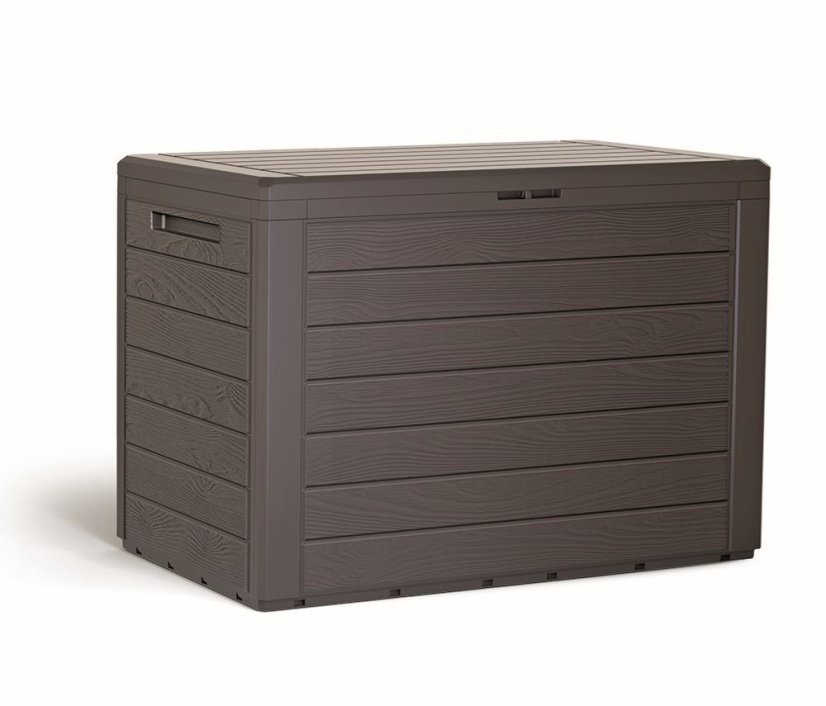ALDOTRADE Prosperplast Zahradný box WOODEBOX 190 l - Názov varianty: Hnedá