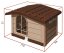 ALDOTRADE Psia búda Bungalow veľká 110x94x77cm - Názov varianty: Zelená