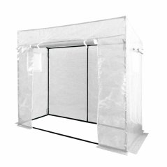 ALDOTRADE Fóliovník na paradajky veľký 200x77x168/146 cm biela plachta