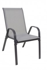 ALDOTRADE Záhradná stolička STELA sivá, set 2ks