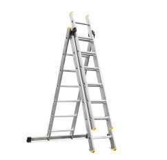 ALDOTRADE Rebrík trojdielný hliníkový PROFI 3x7