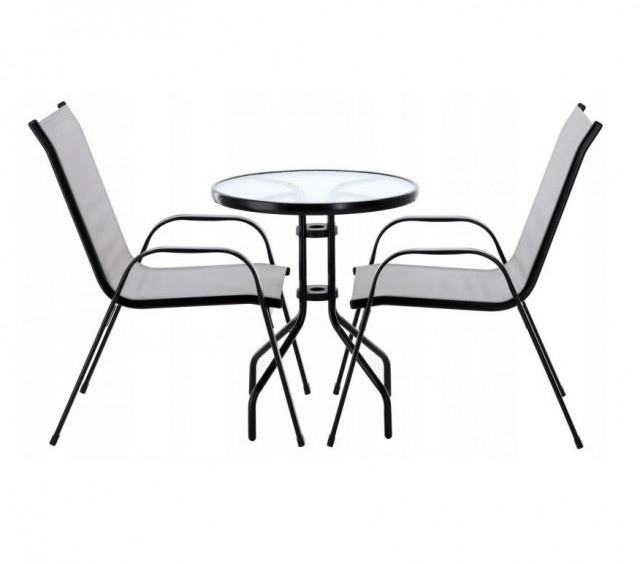 ALDOTRADE Záhradný balkónový set STELA sivý