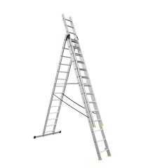 ALDOTRADE Hliníkový rebrík 3x14 priečok PROFI trojdielny