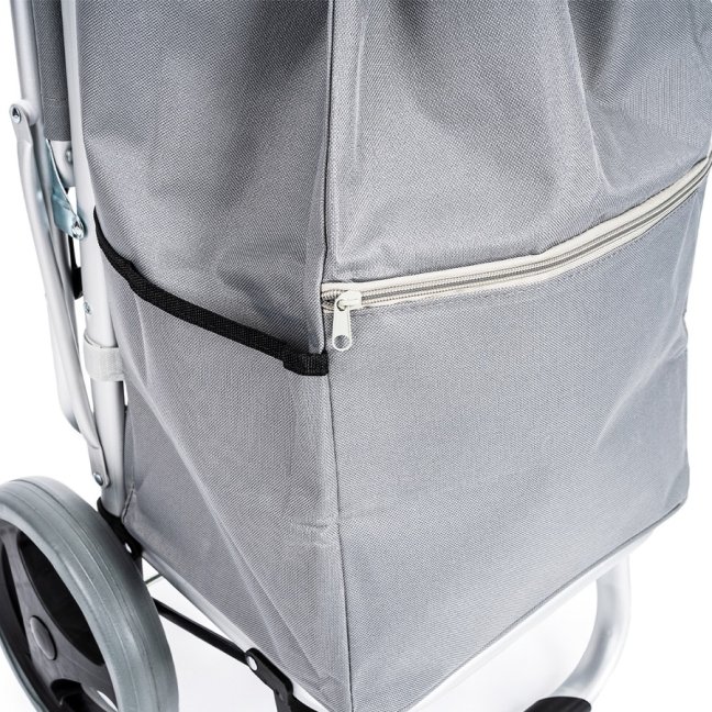 ALDOTRADE Nákupná taška na kolieskach so sedadlom Comfort sivá