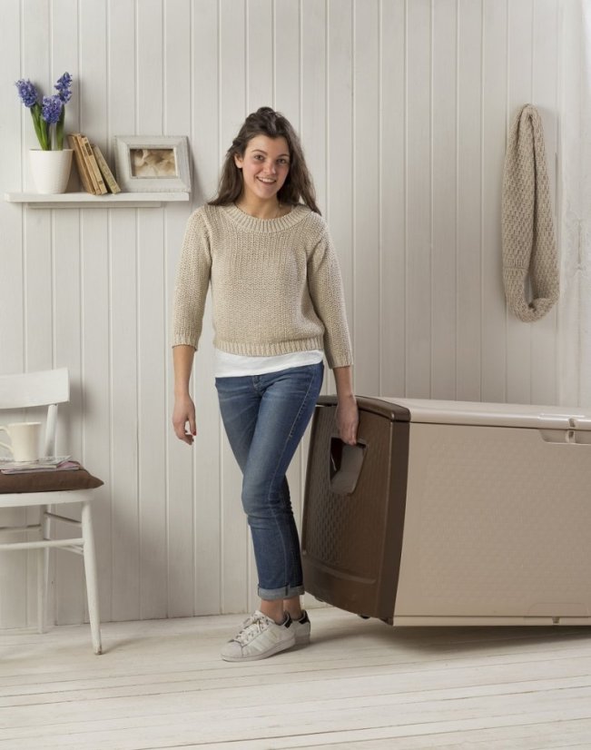 ALDOTRADE Záhradný úložný box Tutto 350l hnedý