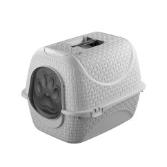 ALDOTRADE Krytá toaleta pre mačky Rattan 42x50,5x40cm