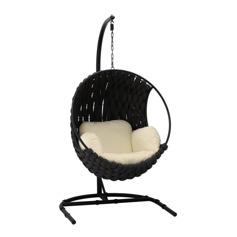 Závesné kreslo TABANI čierne