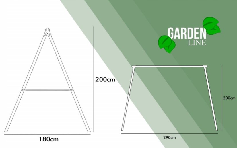 Záhradná detská hojdačka 290x180x200 cm