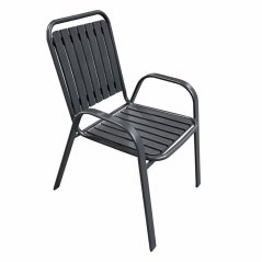 Záhradná stolička tmavo šedá 56x63x89 cm