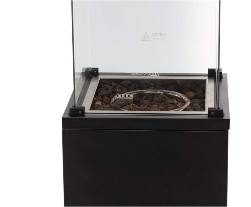 ALDOTRADE terasový plynový ohrievač BISTRO 136cm čierny