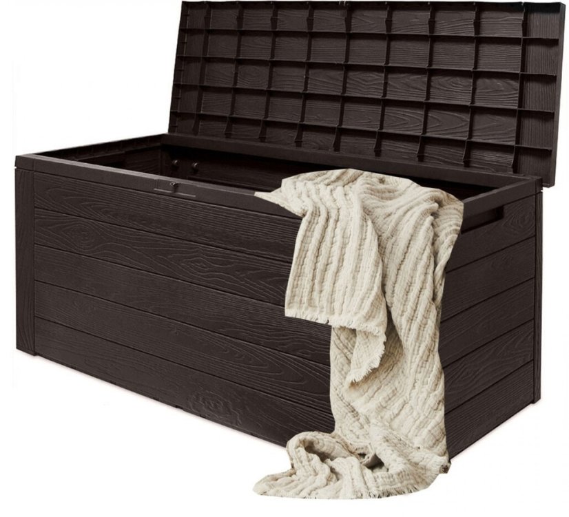 ALDOTRADE Prosperplast Záhradný box WOODEBOX 280l hnedý