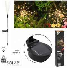 Solárna lampa, púpava semienka, 150 LED, teplá biela