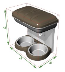 ALDOTRADE Nástenný držiak misiek pre maznáčikov MINI