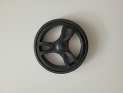Náhradné koliesko k nákupnej taške priemer 17cm čierne s kovovým ložiskom