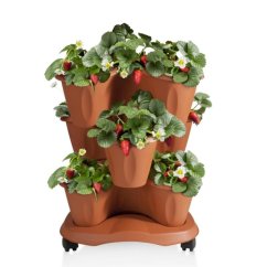 ALDOTRADE Kvetinová kaskáda TRIFOGLIO na kolieskach terakota