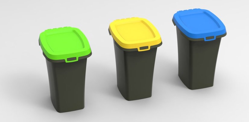 Kôš odpadkový ECO zelené veko