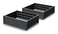 Vyvýšený záhon 2 ks BASE PLANT 75,6 cm - antracit