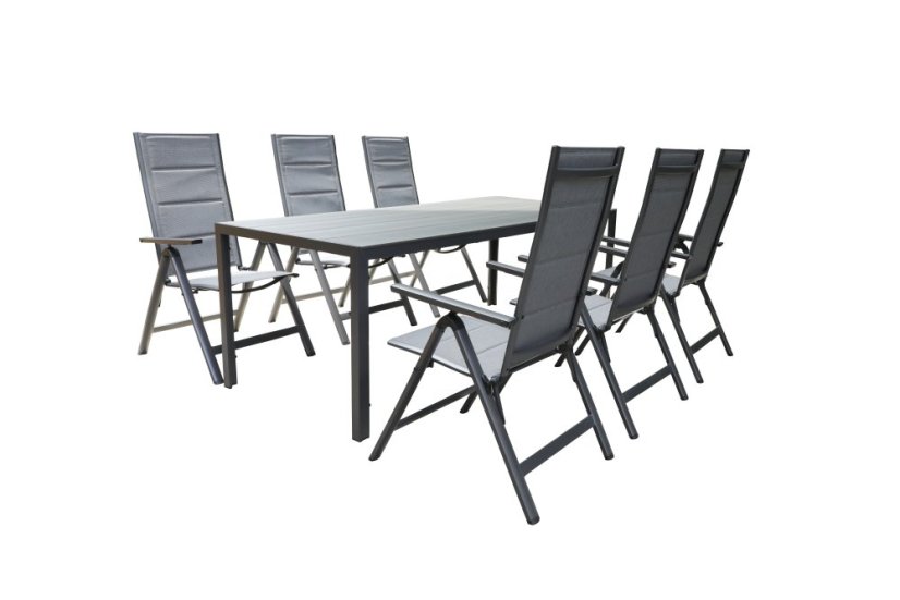 Záhradné hliníkové polohovateľné kreslo Haggen