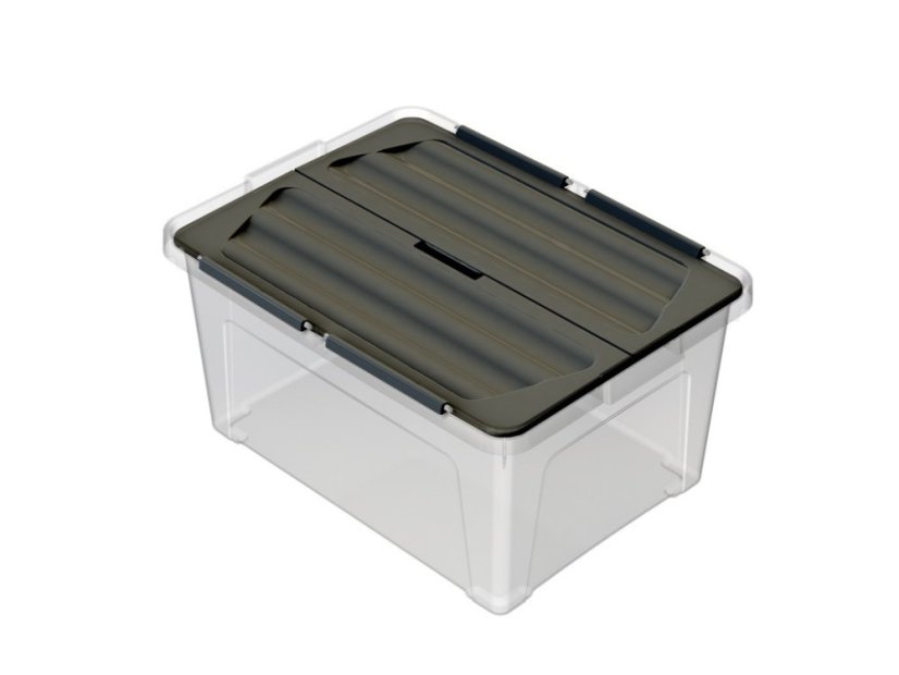 Multibox ECO s pripevneným vekom 30l, veko čierne