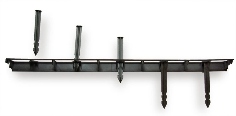 ALDOTRADE Neviditeľný plastový obrubník 4,5x8x100 cm