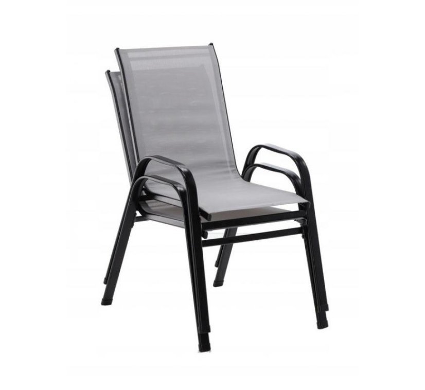 ALDOTRADE Záhradná stolička STELA sivá, set 2ks