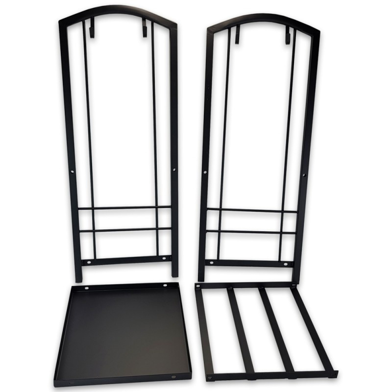 Kovový regál na drevo s náradím 40x30x74xm