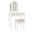 ALDOTRADE Kozmetický stolík LED Milena 138x78x40 s taburetom