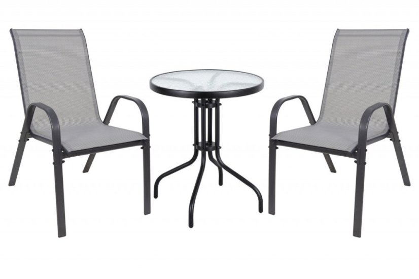 ALDOTRADE Záhradný balkónový set STELA sivý