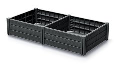 Vyvýšený záhon 2 ks BASE PLANT 61,8 cm - antracit