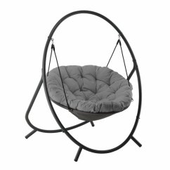 Závesné kreslo PATIO tmavo šedý 115,5 × 140 × 167,5 cm